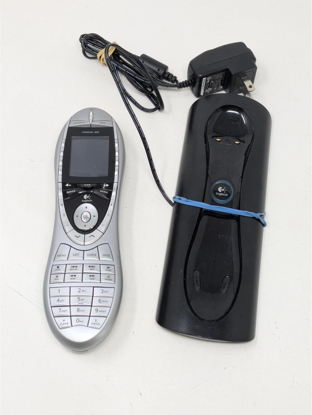 Logitech Harmony 890 Remote Control W Cradle Charger Dock-No Battery